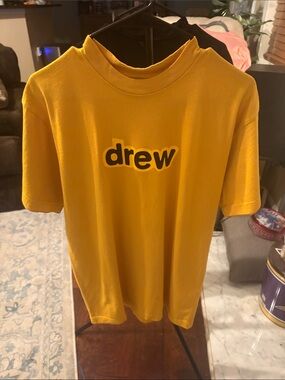 drew house Yellow Logo Short Sleeve Tee